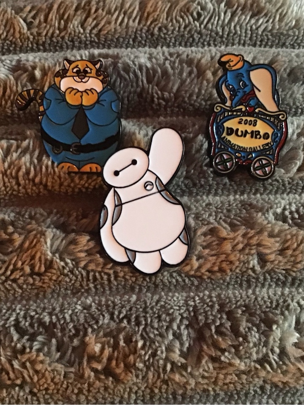 Disney Baymax, dumbo, and clawhauser from zootopia